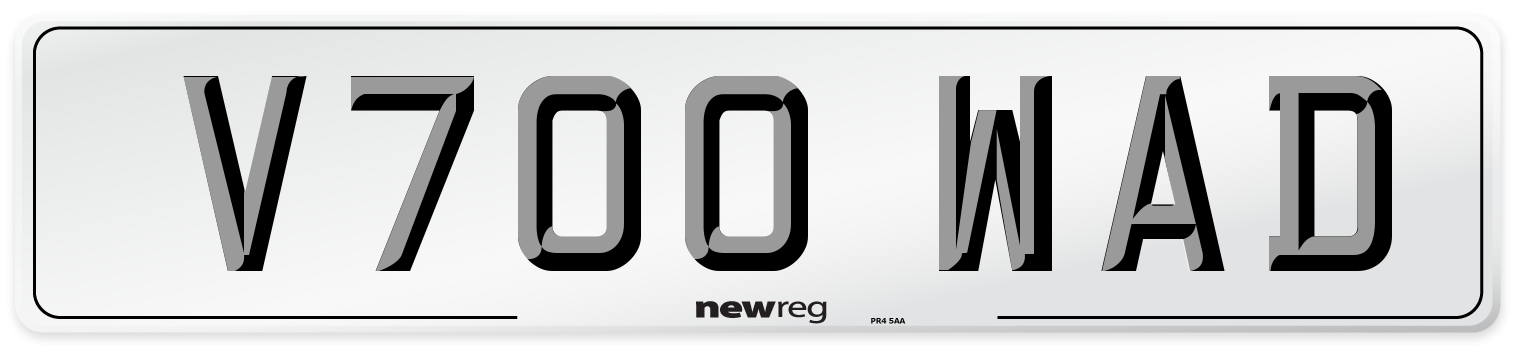 V700 WAD Number Plate from New Reg